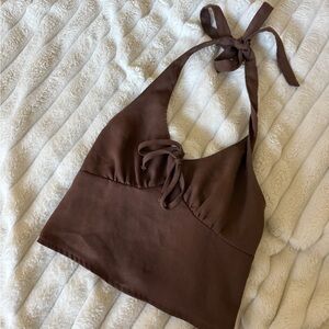 Hollister Chocolate Brown Halter Camisole